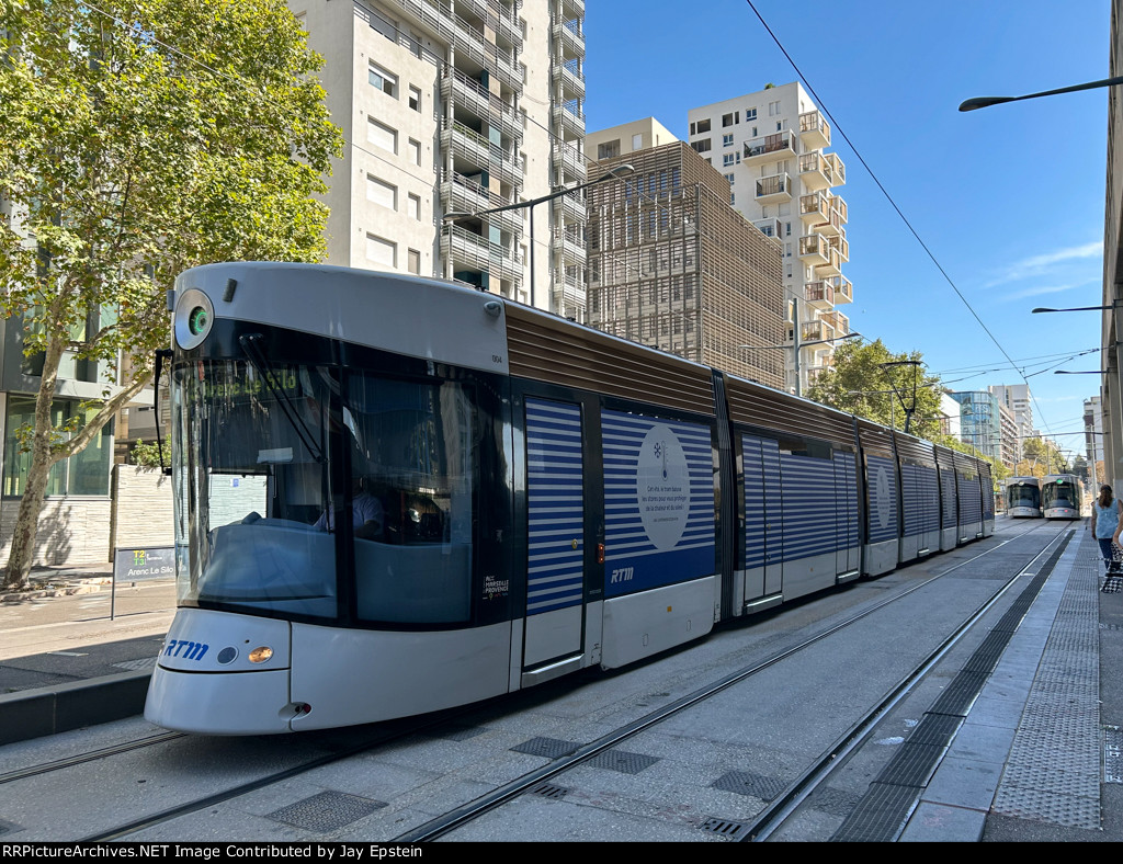 Trams at Arenc Le Silo